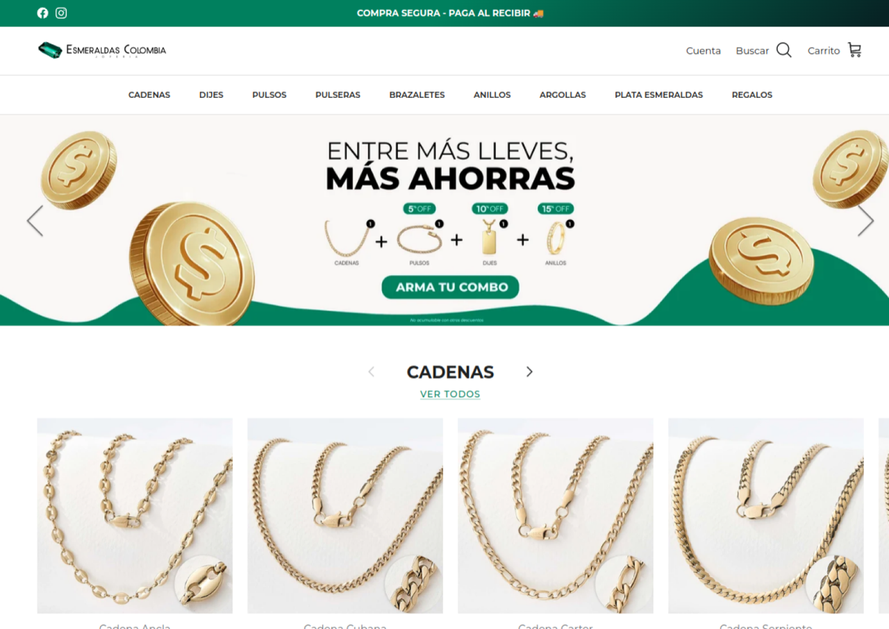Página web de Esmeraldas Colombia